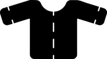 black and white style of tshirt icon in flat style. vector