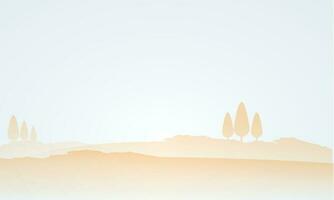 Sunset vector background of desert.