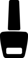 Beauty concept, black and white icon of nail polish. vector