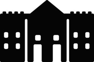 Castle in black and white color. vector