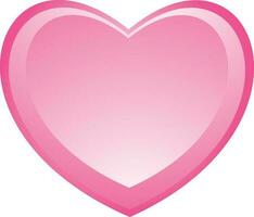 Beautiful glossy pink heart. vector