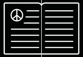 Sign of peace on book. vector