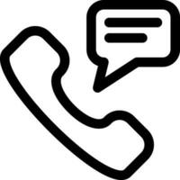 Phone receiver with chat bubble icon. vector