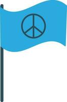 Sign of color flag in peace icon. vector