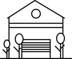 Illustration of warehouse icon. vector