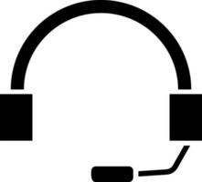 Isolated headphone icon in black and white color. vector