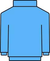 Turtleneck Sweater Icon In Blue Color. vector