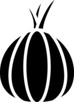 Black And White Color Onion Icon In Flat Style. vector