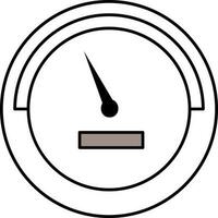 Speedometer Icon In Gray And White Color. vector