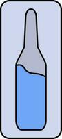 Ampoule Icon In Blue Color. vector