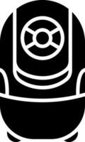 Illustration of web camera glyph icon. vector
