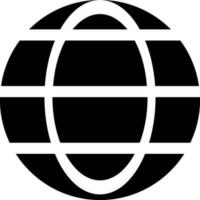 Planet globe icon or symbol. vector