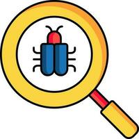 Vector illustration of Search virus icon.