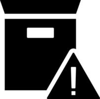 Delivery warning icon in black and white color. vector