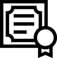 Flat style certificate icon or symbol. vector