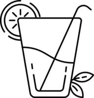 Linear Style Lemonade Icon. vector