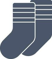 Socks Icon In Gray And White Color. vector