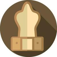 Mirror Drawers Icon On Brown Background. vector