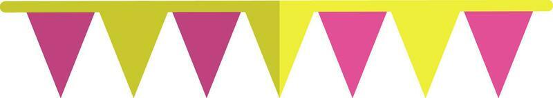 Bunting flag in yellow and pink color.