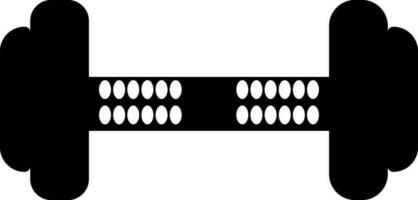 Isolated Dumbbell Black and White icon in flat style. vector