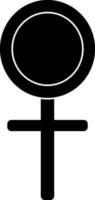 Black female sign on white background. vector