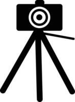 vídeo cámara con estar para cinematografía concepto. vector