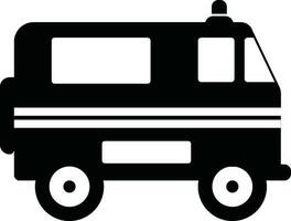 Illustration of ambulance icon in flat style. vector