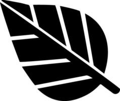 Flat style leaf in Black and White color. vector