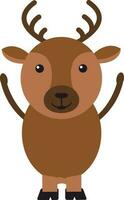 Cartoon character of a reindeer. vector