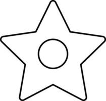 Walk of Fame star made with line strokes. vector