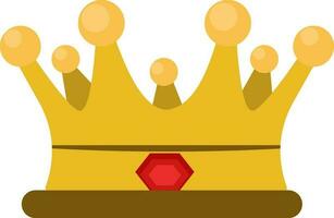 Illustration of gold crown. vector