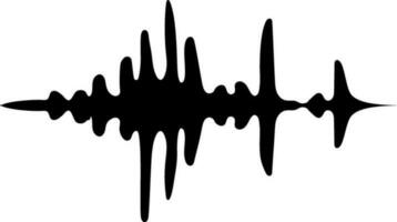 Flat style sound wave icon. vector