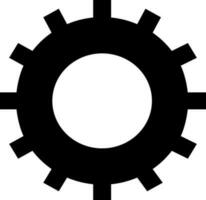 Glyph icon of gear or setting. vector