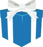 3D illustration of blue gift box icon. vector