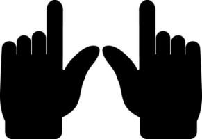 Silhouette of Lens or Frame hand gesture. vector