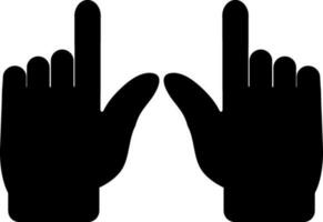 Silhouette of Lens or Frame hand gesture. vector