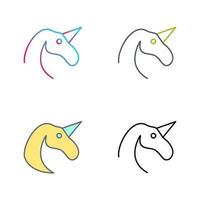 icono de vector de unicornio