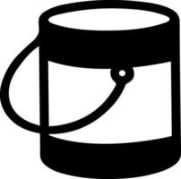 Flat illustration of bucket icon. vector