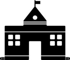 Illustration of school building icon. vector