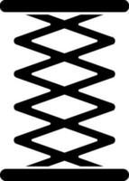 Jack Screw Stand Icon In Glyph Style. vector
