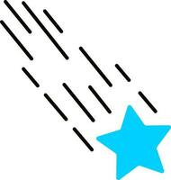 Falling stars icon in blue and black color. vector