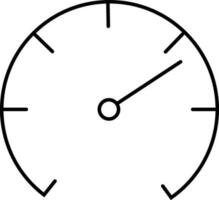 Flat speedometer sign or symbol. vector