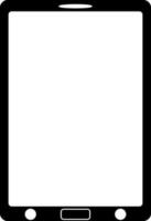 Illustration of mobile phone icon with blank screen. vector