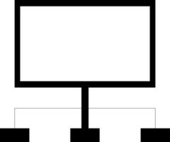 Server in black and white color. vector