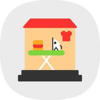 Laundry shop Vector Icon Design
