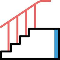 ilustración vectorial de escaleras en un fondo. símbolos de calidad premium. iconos vectoriales para concepto y diseño gráfico. vector