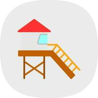 Lifeguard tower Vector Icon Design