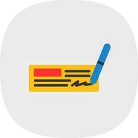 Cheque Vector Icon Design