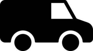 Flat black sign or symbol of a Truck. vector