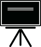 Chalkboard with standing frame in black and white style. vector
